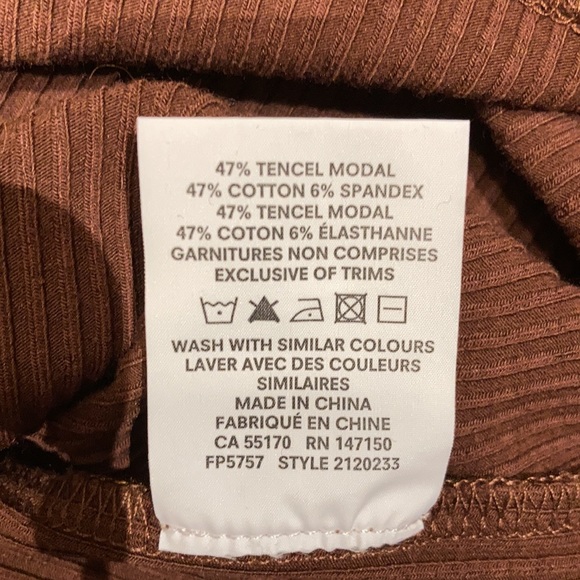 Frank and oak brown women’s long sleeve shirt - Picture 3 of 5